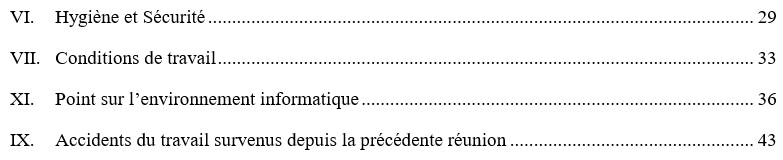 capture d'écran d'une table des matières qui ne respecte par l'ordre initialement prévu