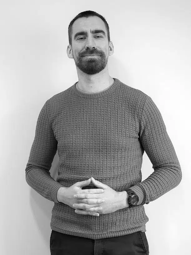 Portrait photo en noir et blanc de Thibault